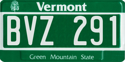 VT license plate BVZ291