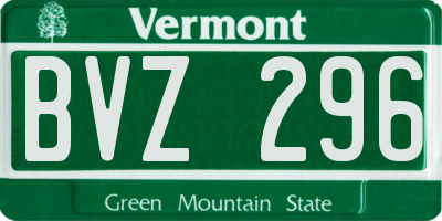 VT license plate BVZ296
