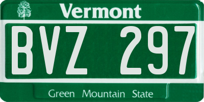 VT license plate BVZ297