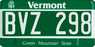 VT license plate BVZ298