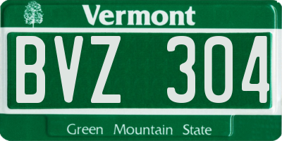 VT license plate BVZ304