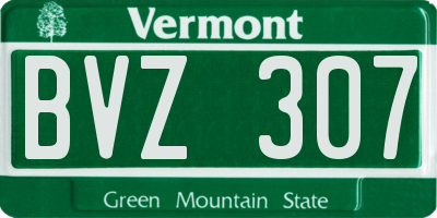 VT license plate BVZ307
