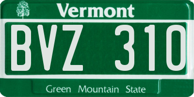 VT license plate BVZ310