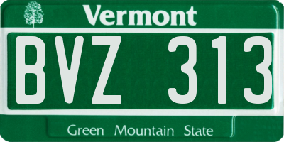 VT license plate BVZ313