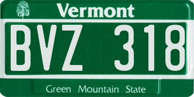VT license plate BVZ318