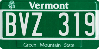 VT license plate BVZ319