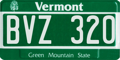 VT license plate BVZ320