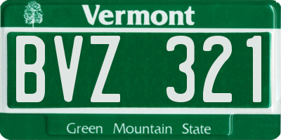 VT license plate BVZ321