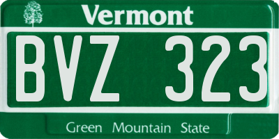 VT license plate BVZ323