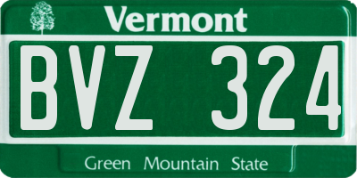 VT license plate BVZ324