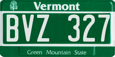 VT license plate BVZ327