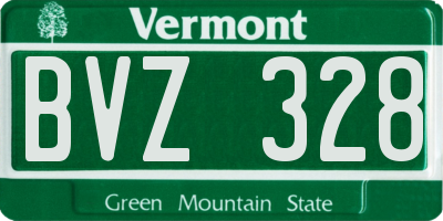VT license plate BVZ328