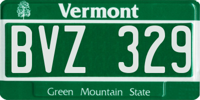 VT license plate BVZ329
