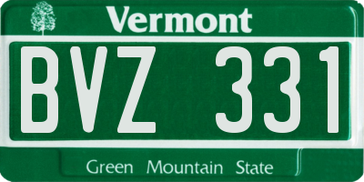 VT license plate BVZ331