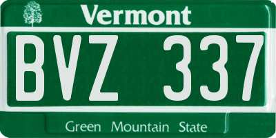 VT license plate BVZ337