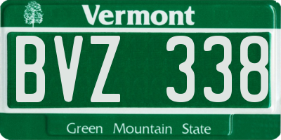 VT license plate BVZ338