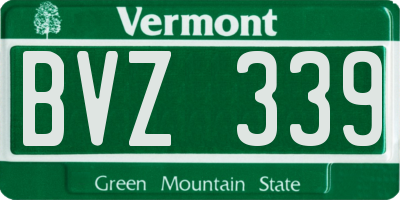 VT license plate BVZ339