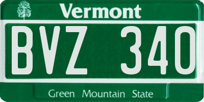 VT license plate BVZ340