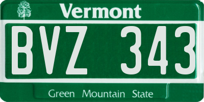 VT license plate BVZ343
