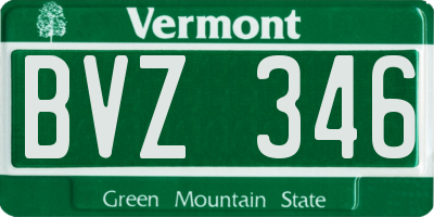 VT license plate BVZ346