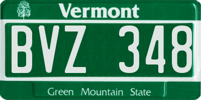 VT license plate BVZ348