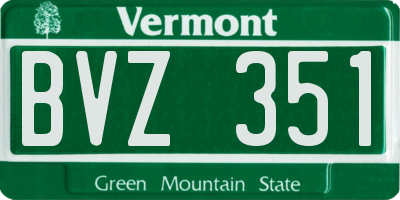 VT license plate BVZ351