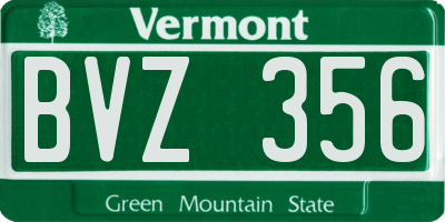 VT license plate BVZ356