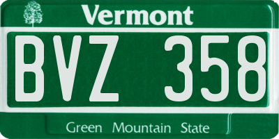 VT license plate BVZ358