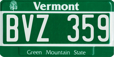 VT license plate BVZ359