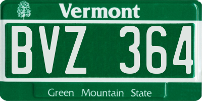 VT license plate BVZ364
