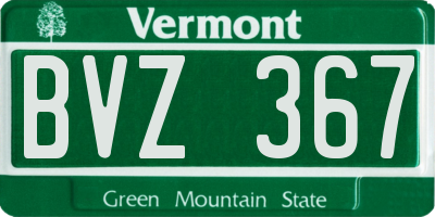 VT license plate BVZ367