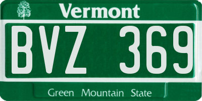 VT license plate BVZ369