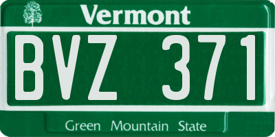 VT license plate BVZ371