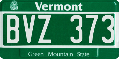 VT license plate BVZ373