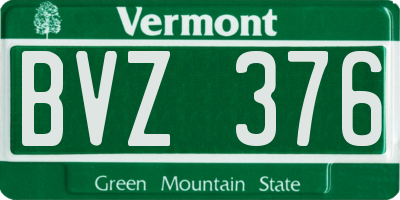 VT license plate BVZ376