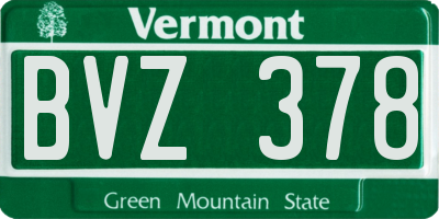VT license plate BVZ378