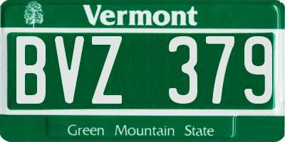 VT license plate BVZ379
