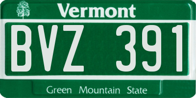 VT license plate BVZ391