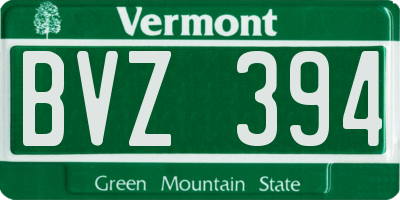 VT license plate BVZ394