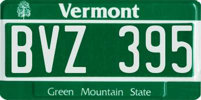 VT license plate BVZ395