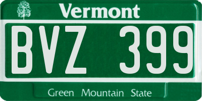 VT license plate BVZ399