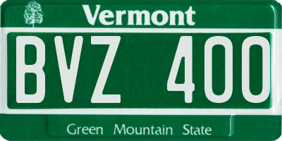 VT license plate BVZ400