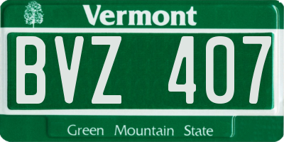 VT license plate BVZ407