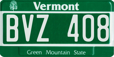 VT license plate BVZ408