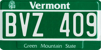 VT license plate BVZ409
