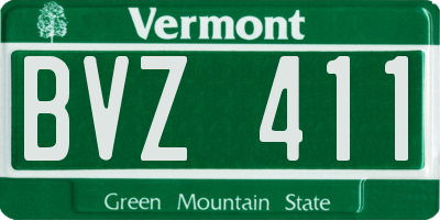 VT license plate BVZ411