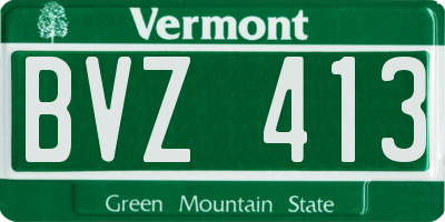 VT license plate BVZ413