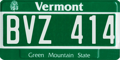 VT license plate BVZ414