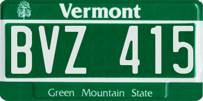 VT license plate BVZ415