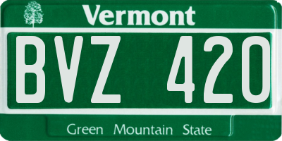 VT license plate BVZ420